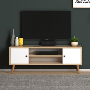 Έπιπλο τηλεόρασης Art Maison Νίσυρος - White (120x30x40εκ.)
