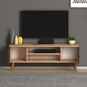 Έπιπλο τηλεόρασης Art Maison Νίσυρος - Grey (120x30x40εκ.)