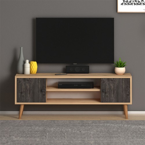 Έπιπλο τηλεόρασης Art Maison Νίσυρος - Grey (120x30x40εκ.)