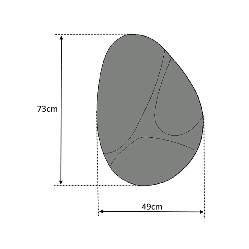Καθρέφτης τοίχου Art Maison Διμυλιά - White (73x49x2,2εκ.)