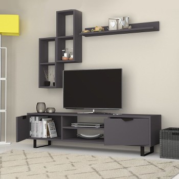 Σύνθεση τηλεόρασης Art Maison Σκύρος - Grey (160x35x40εκ.)