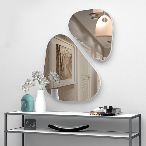 Καθρέφτης τοίχου Art Maison Καπαβία 2 τμχ - White (65x58x2,2εκ.)