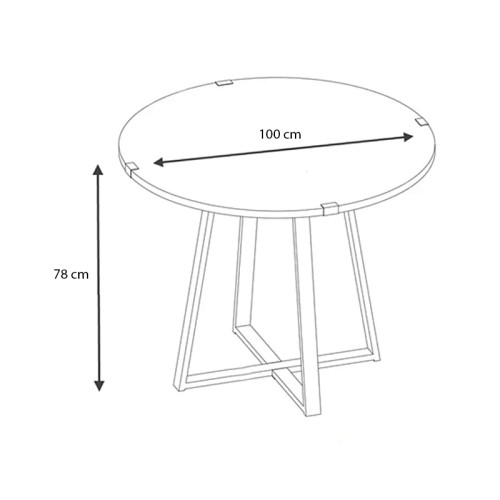 Τραπέζι Art Maison ΚΙΜΩΛΟΣ - Sonoma (100x100x78εκ.)