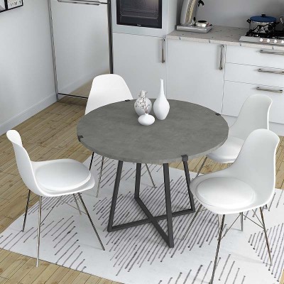 Τραπέζι Art Maison ΚΙΜΩΛΟΣ - Charcoal (100x100x78εκ.)