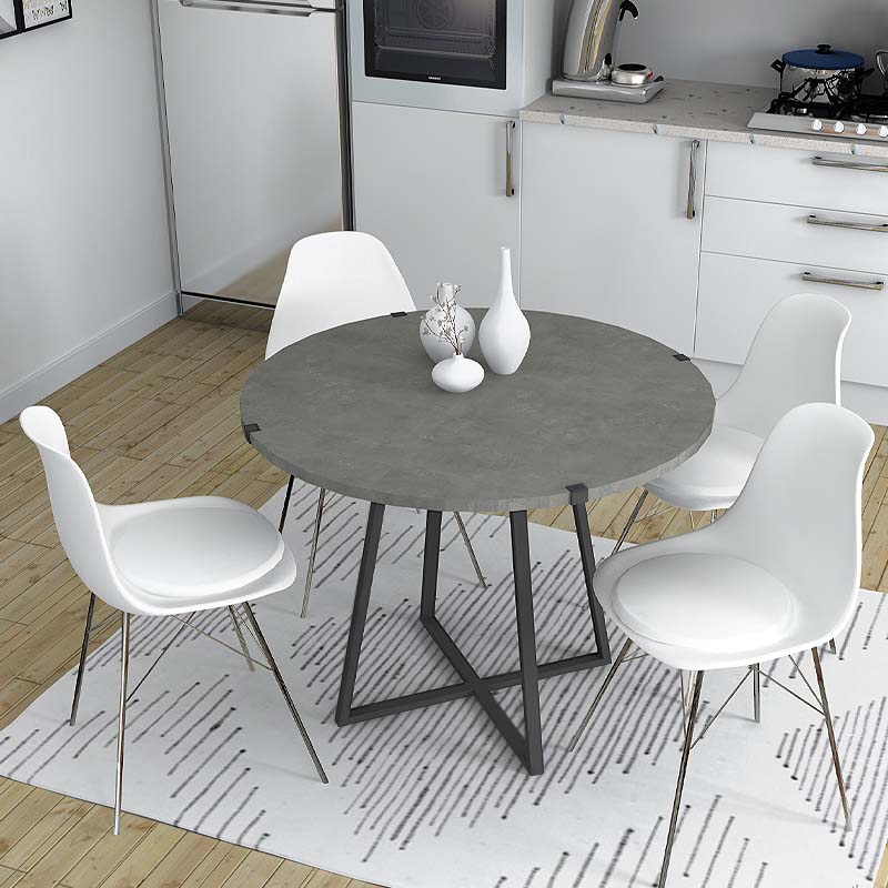 Τραπέζι Art Maison ΚΙΜΩΛΟΣ - Charcoal (100x100x78εκ.)