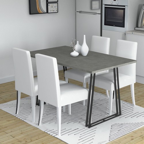 Τραπέζι Art Maison Τυμπάκι - Gray Charcoal (140x80x76εκ.)