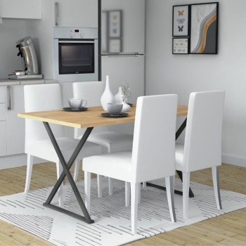 Τραπέζι επεκτεινόμενο Art Maison Τυμπάκι - Sonoma Charcoal (140x80x76εκ.)