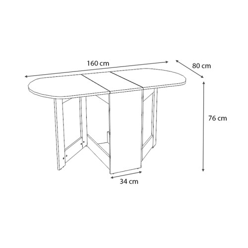 Τραπέζι Art Maison ΑΓΚΙΣΤΡΙ - Sonoma (34-63+63x80x76εκ.)