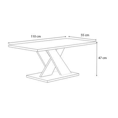Τραπεζάκι σαλονιού Art Maison Δραγονάδα - Natural (110x55x48εκ.)