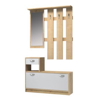 Έπιπλο εισόδου Art Maison Ροδιά - Natural White (100x30x180εκ.)