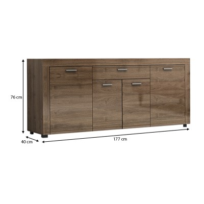 Μπουφές Art Maison ΑΓΑΠΗ -  Walnut (177x40x76εκ.)