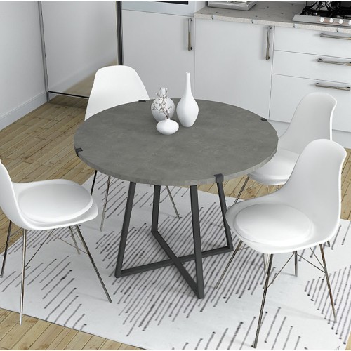 Τραπέζι Art Maison Τυμπάκι - Gray Charcoal (120x120x78εκ.)