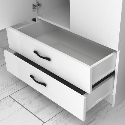 Ντουλάπα ρούχων Art Maison Dellinger δίφυλλη χρώμα λευκό 80x51,8x181εκ.