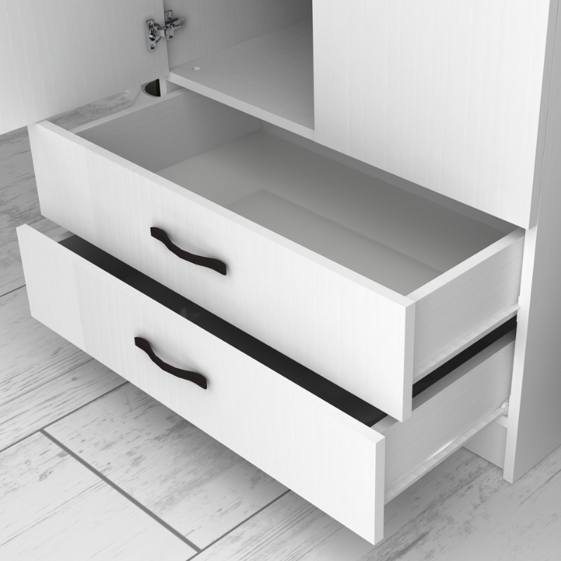 Ντουλάπα ρούχων Art Maison Dellinger δίφυλλη χρώμα λευκό 80x51,8x181εκ.