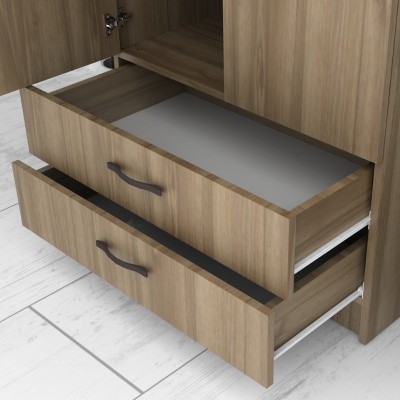 Ντουλάπα ρούχων Art Maison Dellinger δίφυλλη χρώμα καρυδί 80x51,8x181εκ.