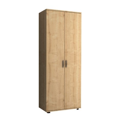 Ντουλάπα ρούχων - παπουτσοθήκη Art Maison Cosmoem δίφυλλη χρώμα φυσικό οξιάς 76x36x187εκ.