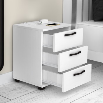 Κομοδίνο - συρταριέρα γραφείου Art Maison Alvida χρώμα λευκό 40x39x57εκ.