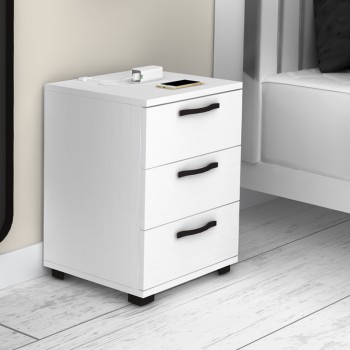 Κομοδίνο - συρταριέρα γραφείου Art Maison Alvida χρώμα λευκό 40x39x57εκ.