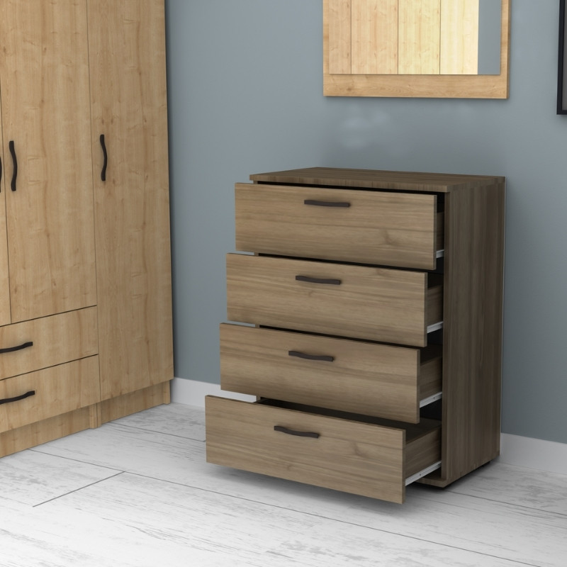 Συρταριέρα Art Maison Atmos χρώμα καρυδί 73x44x96εκ.