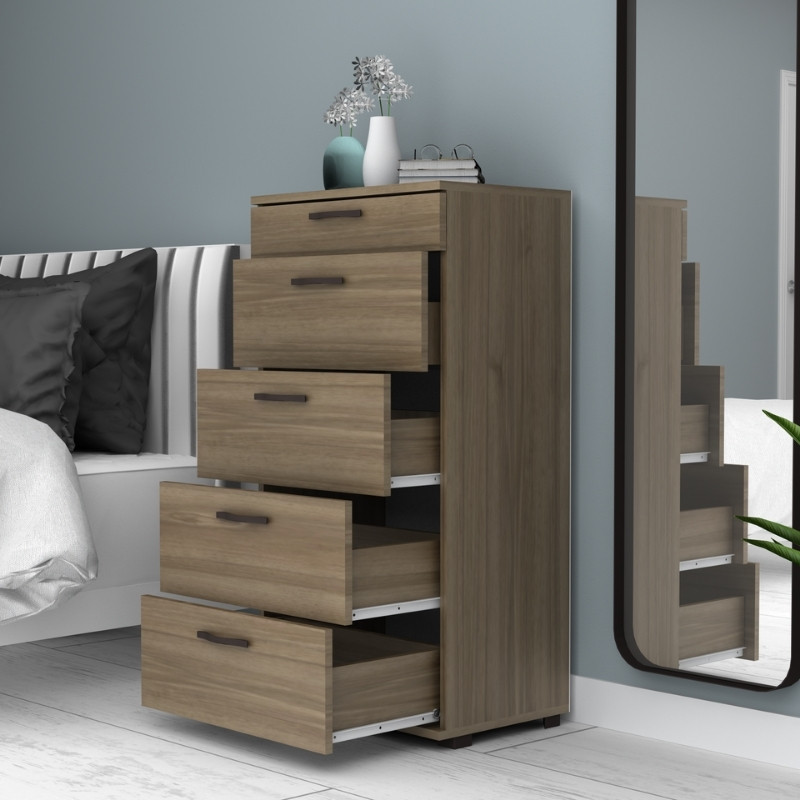 Συρταριέρα Art Maison Amazon χρώμα καρυδί 60x44x108εκ.