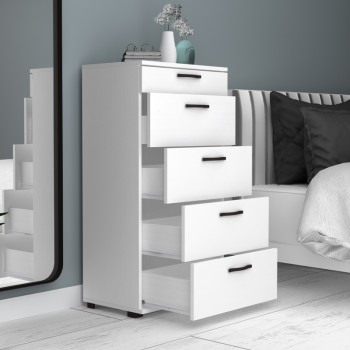 Συρταριέρα Art Maison Amazon χρώμα λευκό 60x44x108εκ.