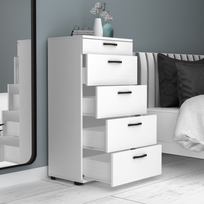 Συρταριέρα Art Maison Amazon χρώμα λευκό 60x44x108εκ.