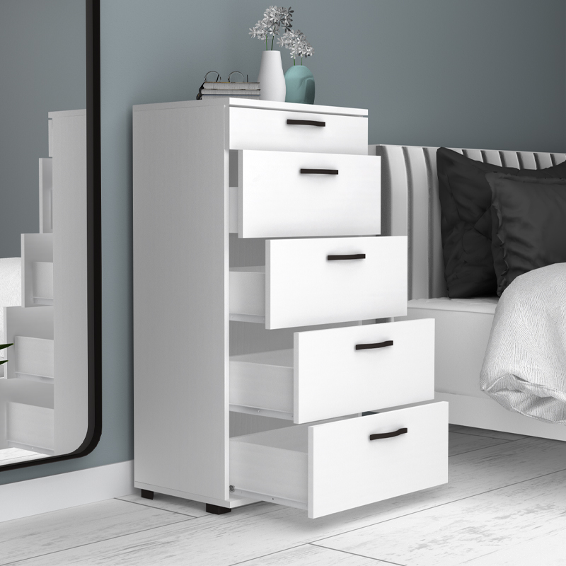 Συρταριέρα Art Maison Amazon χρώμα λευκό 60x44x108εκ.