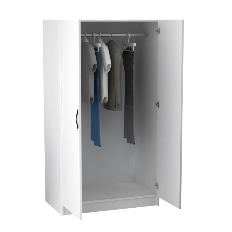 Ντουλάπα ρούχων Art Maison Gedatsu δίφυλλη χρώμα λευκό 100x60x181εκ.