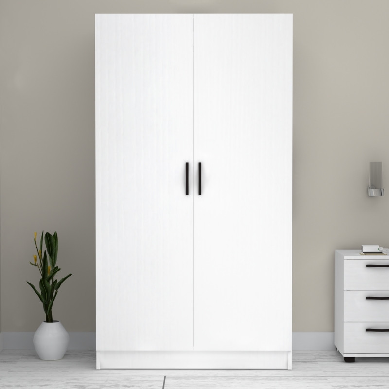 Ντουλάπα ρούχων Art Maison Gedatsu δίφυλλη χρώμα λευκό 100x60x181εκ.