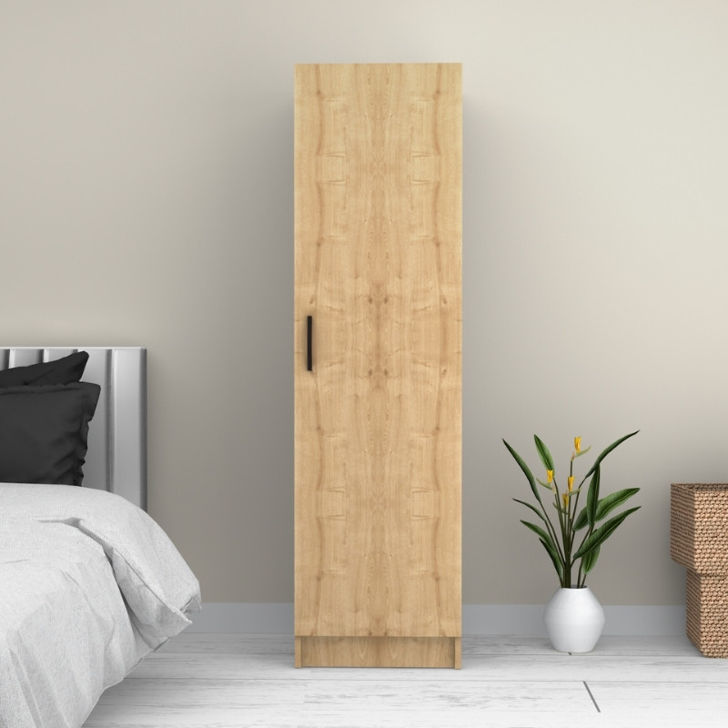 Ντουλάπα ρούχων Art Maison Gatz μονόφυλλη χρώμα φυσικό οξιάς 50x60x181εκ.