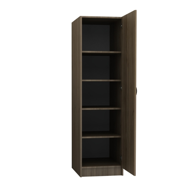 Ντουλάπα ρούχων Art Maison Gatz μονόφυλλη χρώμα καρυδί 50x60x181εκ.