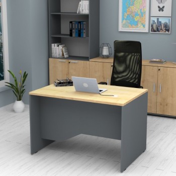 Γραφείο επαγγελματικό Art Maison Compo χρώμα ανθρακί - φυσικό οξιάς 120x80x75εκ.