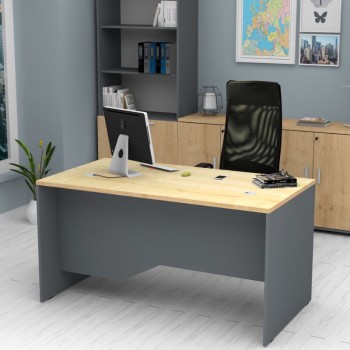 Γραφείο επαγγελματικό Art Maison Compo χρώμα ανθρακί - φυσικό οξιάς 150x80x75εκ.