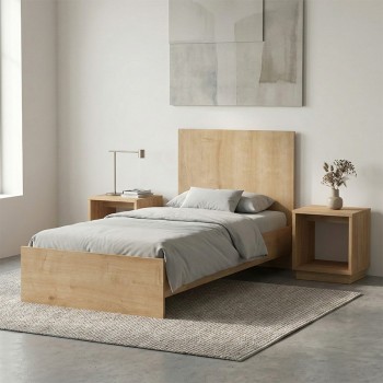 Κρεβάτι Art Maison Joseph χρώμα φυσικό οξιάς 100x200εκ.