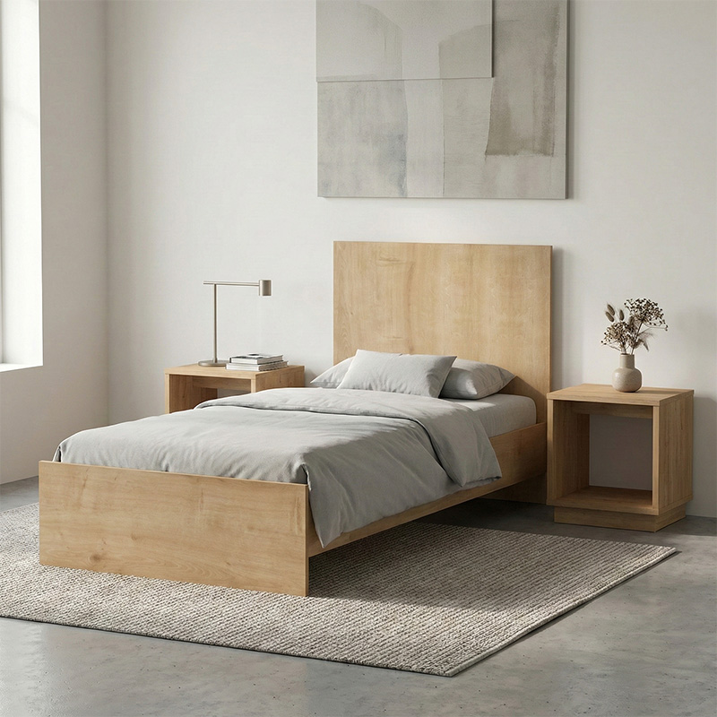 Κρεβάτι Art Maison Joseph χρώμα φυσικό οξιάς 100x200εκ.