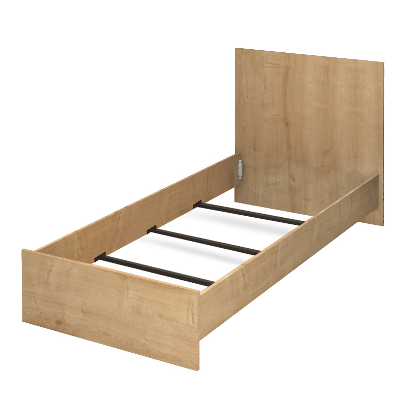 Κρεβάτι Art Maison Joseph χρώμα φυσικό οξιάς 100x200εκ.