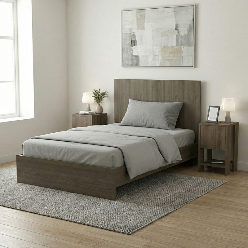 Κρεβάτι Art Maison Joseph χρώμα καρυδί 120x200εκ.