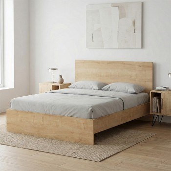 Κρεβάτι Art Maison Joseph χρώμα φυσικό οξιάς 150x200εκ.