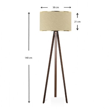 Φωτιστικό δαπέδου Art Maison Δονούσα - Walnut Beige (38x21x140εκ.)