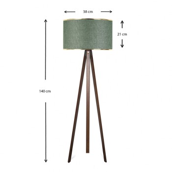 Φωτιστικό δαπέδου Art Maison Δονούσα - Walnut Cypress (38x21x140εκ.)