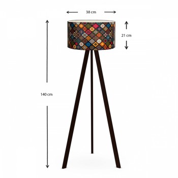 Φωτιστικό δαπέδου Art Maison Δονούσα - Black Multicolor (38x21x140εκ.)