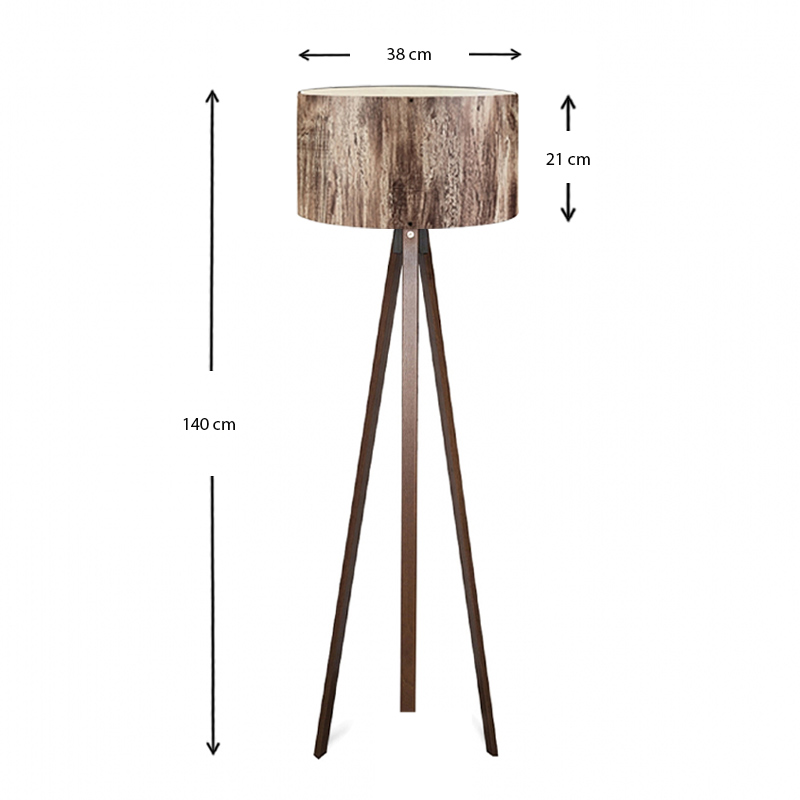 Φωτιστικό δαπέδου Art  Maison Δονούσα - Wallnut Brown (38x21x140εκ.)