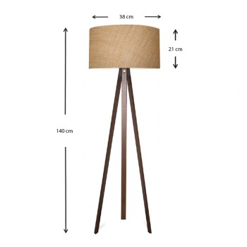 Φωτιστικό δαπέδου Art Maison Δονούσα - Walnut Oak (38x21x140εκ.)