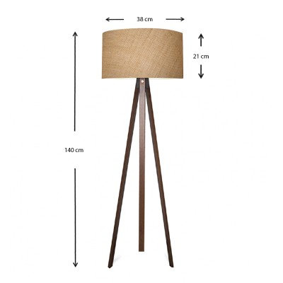 Φωτιστικό δαπέδου Art Maison Δονούσα - Walnut - Oak (38x21x140εκ.)