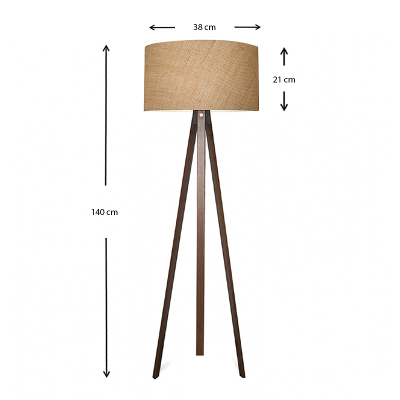 Φωτιστικό δαπέδου Art Maison Δονούσα - Walnut - Oak (38x21x140εκ.)