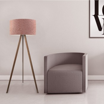 Φωτιστικό δαπέδου Art Maison Δονούσα - Walnut Dusty Rose (38x38x140εκ.)