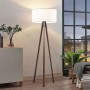 Φωτιστικό δαπέδου Art Maison Geraniums Mdf/ύφασμα Pvc χρώμα καρυδί - λευκό 38x38x140εκ.