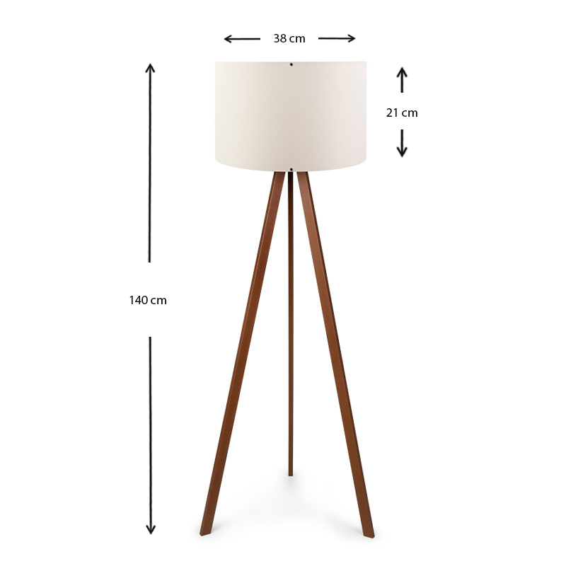 Φωτιστικό δαπέδου Art Maison Δονούσα - Walnut Beige (38x21x140cm)