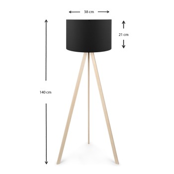 Φωτιστικό δαπέδου Art Maison Δονούσα - Oak Black (38x21x140εκ.)