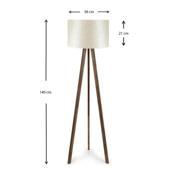 Φωτιστικό δαπέδου Art Maison Δονούσα - Beige Walnut (38x21x140εκ.)
